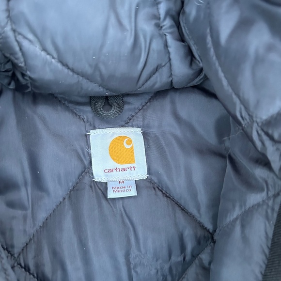 Carhartt extremes black hooded zip up jacket.  Size medium worn once - Picture 3 of 5